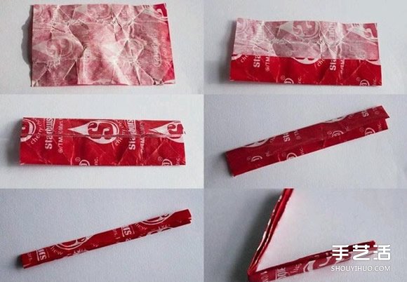 折纸手镯图解教程 儿童玩具手镯圆环的折法 - 双维造物网