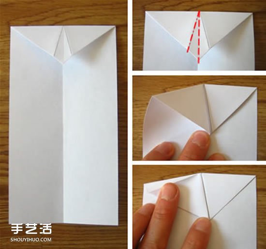 美元折纸短袖T恤的图解教程 自带可爱小领带(图6)