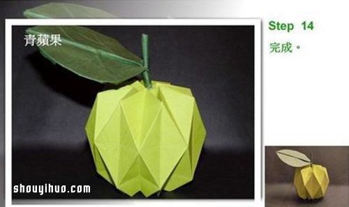 折纸立体苹果的折法 手工折纸立体苹果图解(图15)