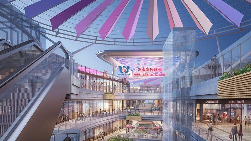 明宇广场6号地块商业(万达广场)改造项目钢膜结构ETFE膜结构盖顶天幕项目 明宇广场6号地块商业(万达广场)改造项目钢膜结构ETFE膜结构盖顶天幕项目