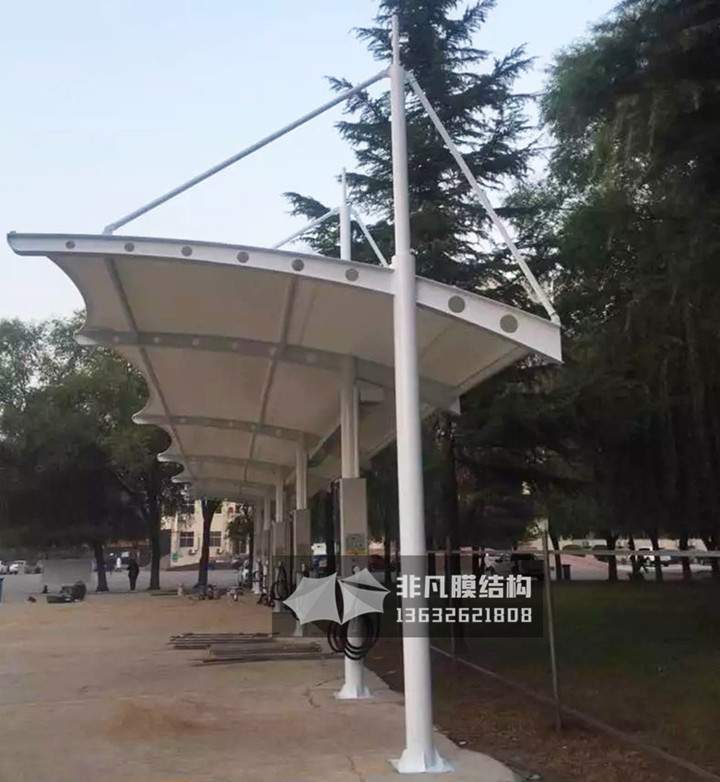 TC023 充电桩膜结构停车棚 大巴充电站