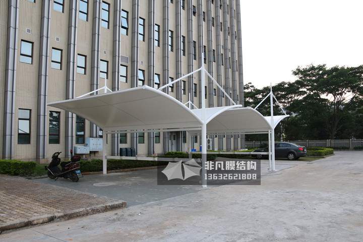 TC039 自行车膜结构停车棚 坪山康哲药业工厂