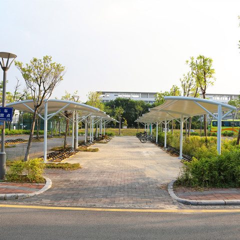 TC033 自行车膜结构停车棚 香港中文大学深圳附属医院
