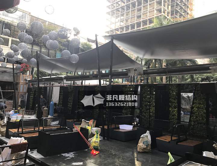 SY014 酒吧膜结构雨棚 福田购物公园