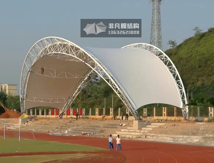  WT003 主席台景观膜结构 新兴县慧能中学