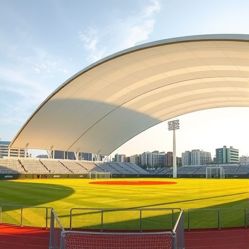 膜结构看台：优雅外观与实用功能兼具的城市标志性建筑