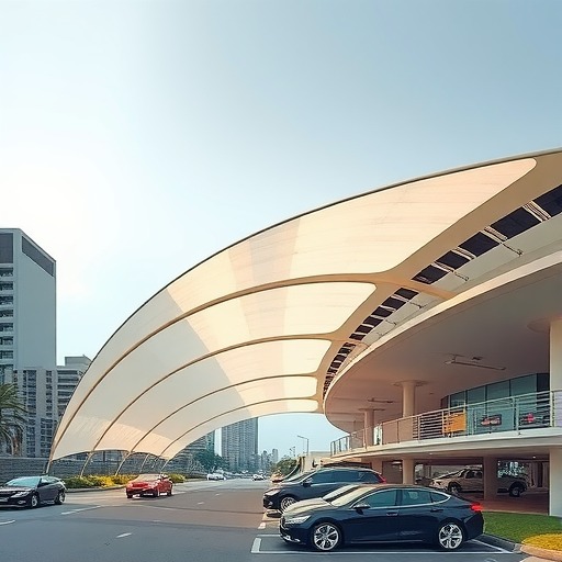 膜结构停车棚工程：高科技修建的兴起与应用前景
