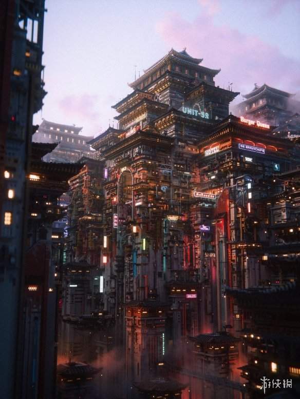 《我的世界》建筑大佬分享自制神作:中式赛博超惊艳!(图1) 《我的世界》建筑大佬分享自制神作:中式赛博超惊艳!(图1)