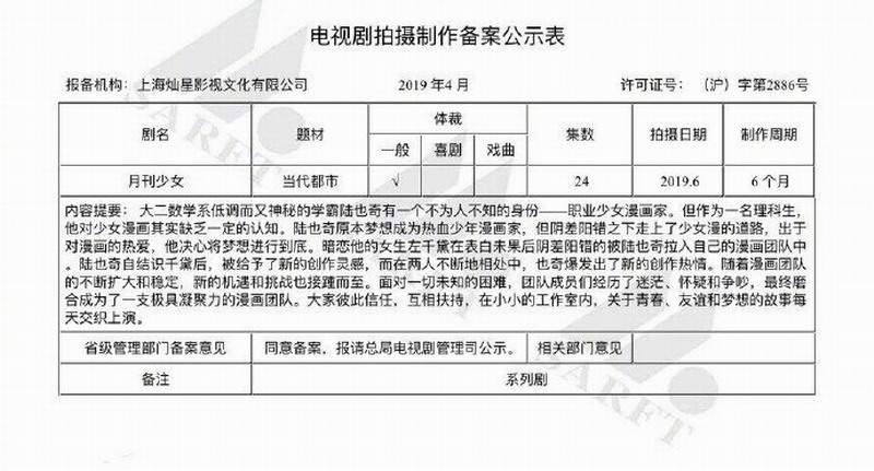 日漫改编国产电视剧《月刊少女》改名为《夏日烟火》(图1)
