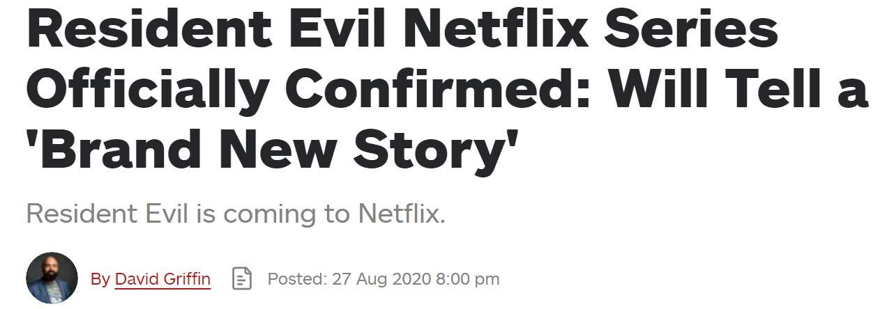 Netflix确认将打造《生化危机》真人版电视剧：背景为全新浣熊市 双时间线(图1)