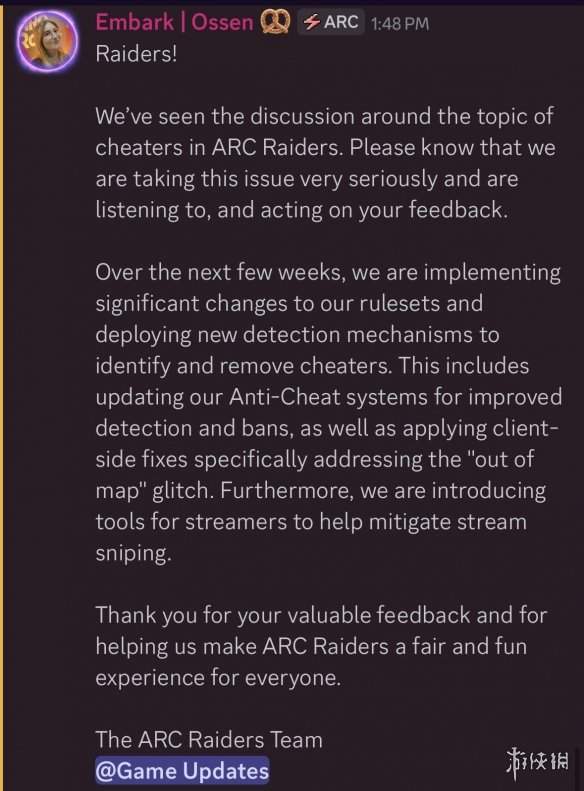 曝《Arc》将全面升级反作弊体系! 为博主提供专门工具(图2) 曝《Arc》将全面升级反作弊体系! 为博主提供专门工具(图2)