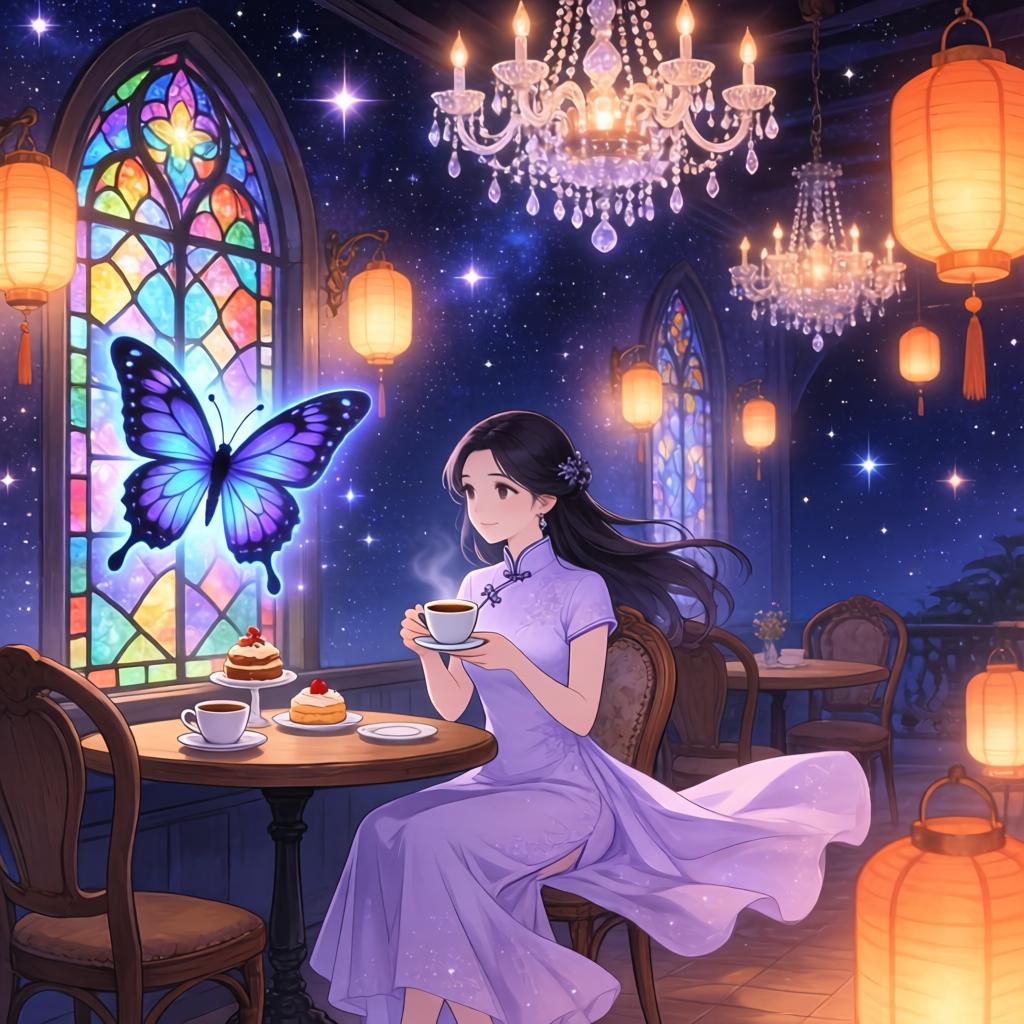 AliceGlint《星光咖啡馆与死神之蝶》四季夏目旗袍版(图3)