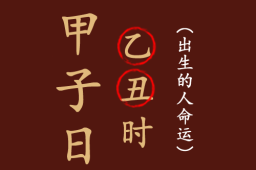 甲子日乙丑时出生的人命运如何？ - 和炁风水堂
