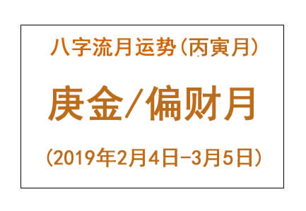 2019年八字丙寅月运势:庚金/偏财月(图1) 2019年八字丙寅月运势:庚金/偏财月(图1)