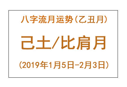 2019年八字乙丑月运势:己土/比肩月(图1) 2019年八字乙丑月运势:己土/比肩月(图1)