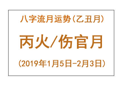2019年八字乙丑月运势：丙火/伤官月(图1)