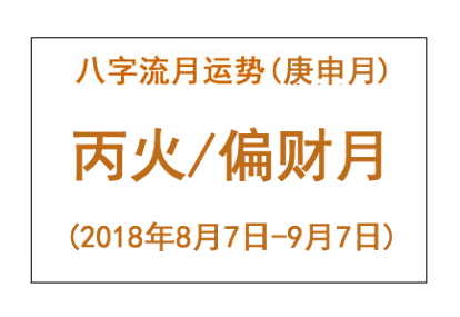 2018年八字庚申月运势:丙火/偏财月(图1) 2018年八字庚申月运势:丙火/偏财月(图1)