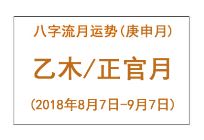 2018年八字庚申月运势:乙木/正官月(图1) 2018年八字庚申月运势:乙木/正官月(图1)