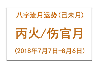 2018年八字己未月运势:丙火/伤官月(图1) 2018年八字己未月运势:丙火/伤官月(图1)