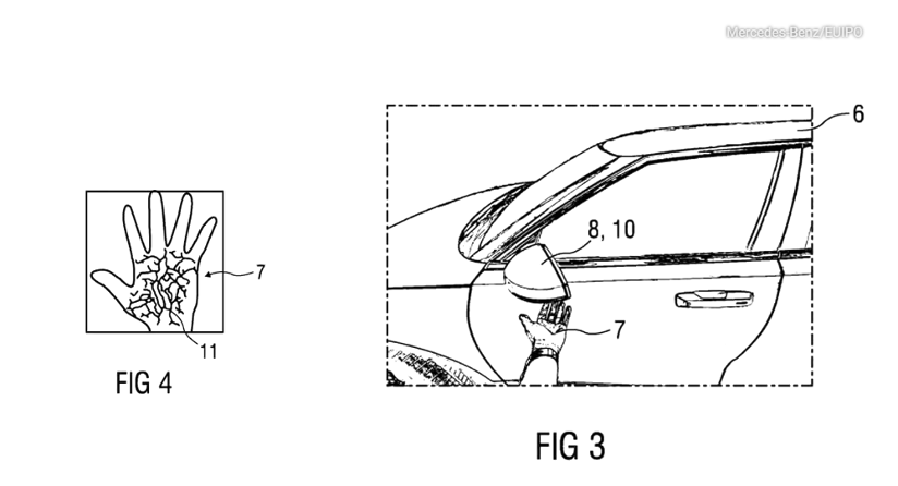 梅赛德斯-奔驰申请掌纹生物识别汽车门禁专利 梅赛德斯-奔驰申请掌纹生物识别汽车门禁专利