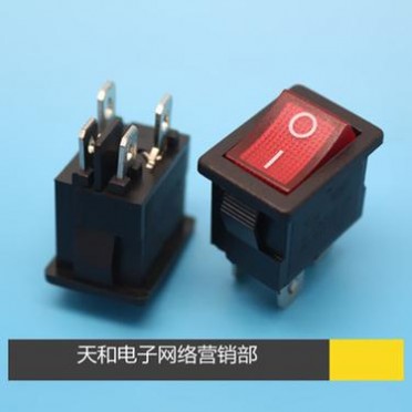 KCD1 4脚2档 带灯 XW-601BA1 翘板 器具 电源 船型开关 15*21 KCD1 4脚2档 带灯 XW-601BA1 翘板 器具 电源 船型开关 15*21