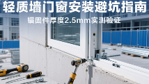 中国品牌门窗网(图1) 轻质墙门窗安装避坑指南:锚固件厚度2.5mm实测验证