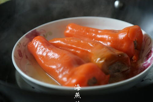 红椒酿牛肉(红椒 里面塞牛肉)