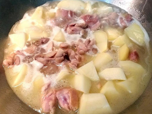 马铃薯炖鸡肉盖饭