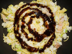 包菜肉丝炒面