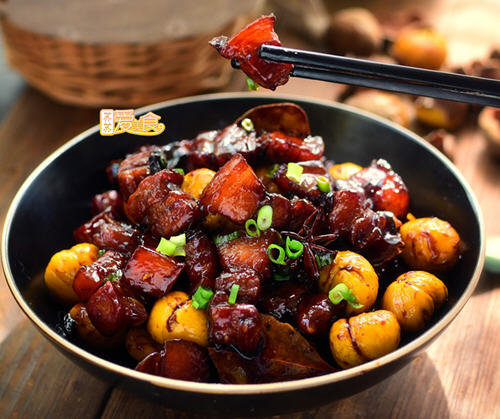正宗的板栗红烧肉1 正宗的板栗红烧肉1