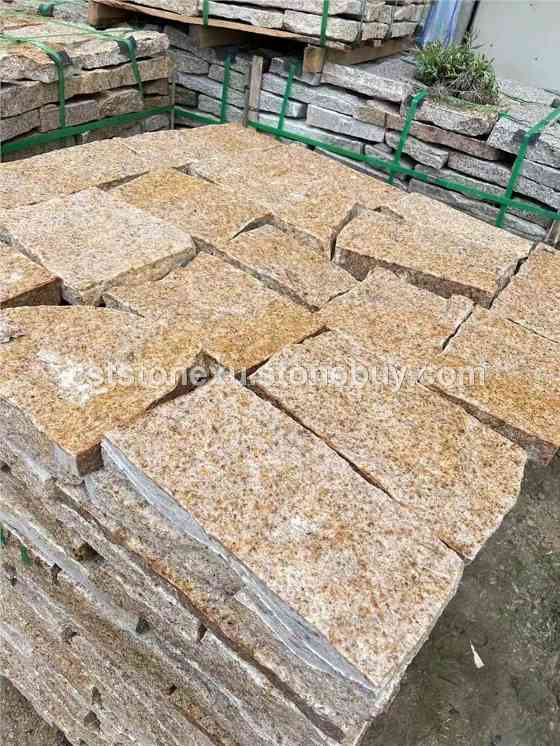 黄锈石G682自然面乱拼碎拼乱型 三角形 多边形规格形状可定制