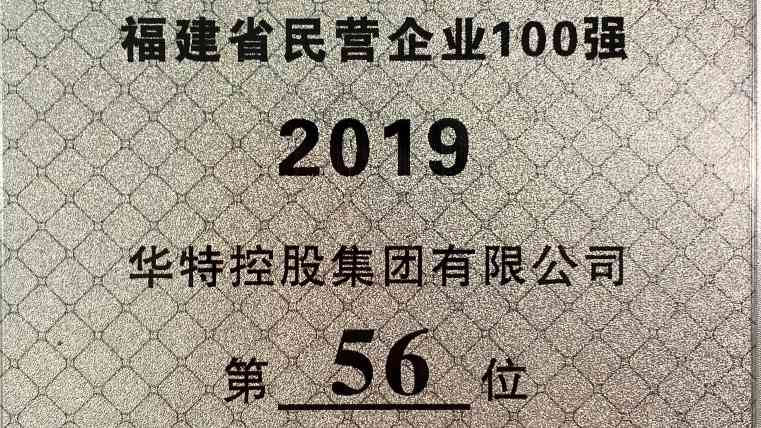 华特控股集团获评2019年度 “福建民营企业100强”、“福建民营制造业50强” 华特控股集团获评2019年度 “福建民营企业100强”、“福建民营制造业50强”