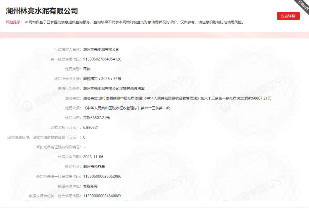 浙江两家水泥企业虚假纳税被罚(图2)